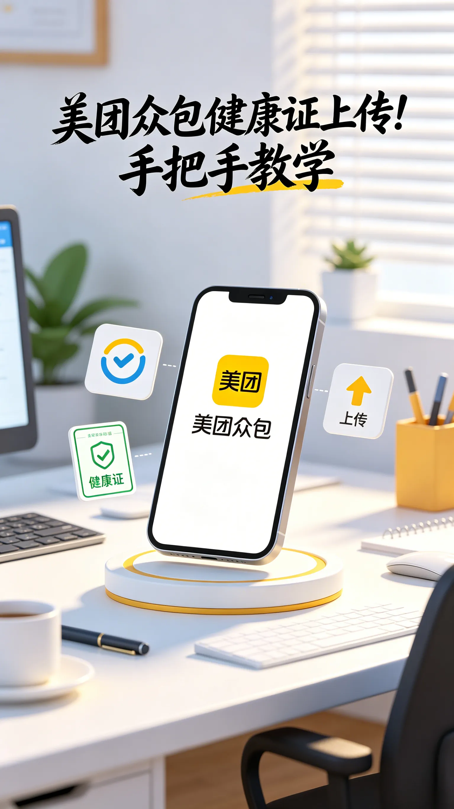 《美团众包健康证上传入口在哪？手把手教你如何快速通过审核》