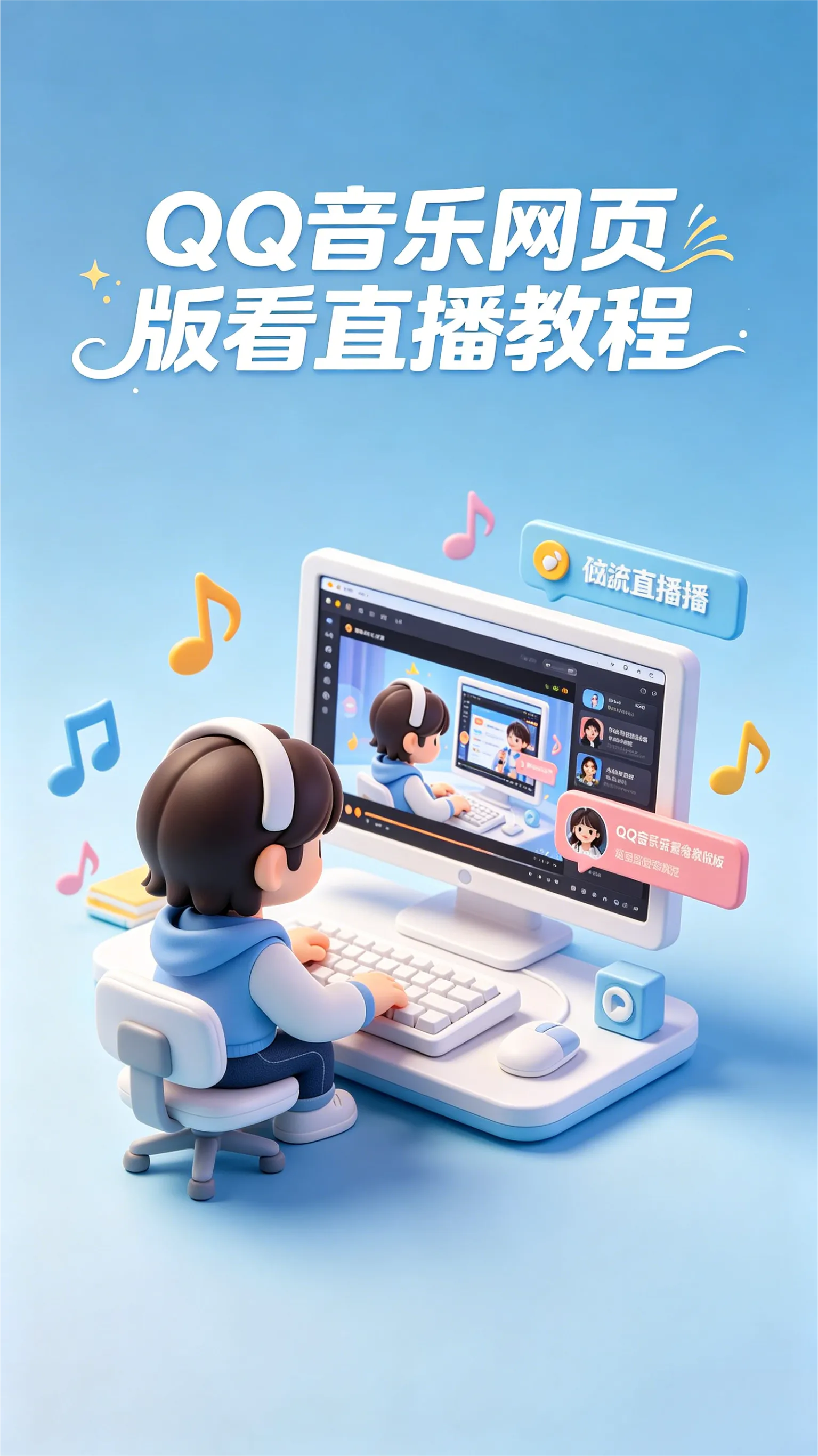 电脑大屏看直播就是爽！QQ音乐网页版保姆级观看教程