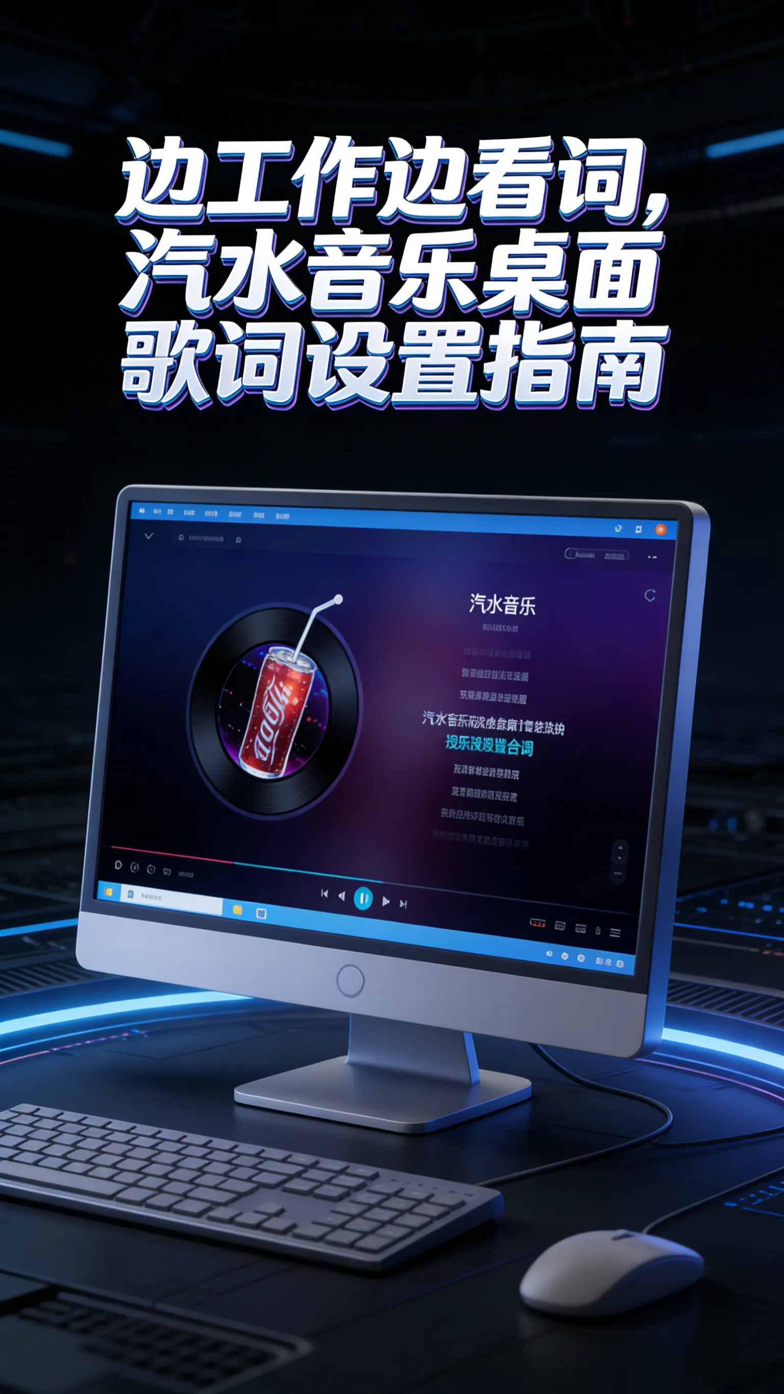 工位上的BGM革命：汽水音乐桌面歌词，让你边搬砖边做“歌词赏析家”