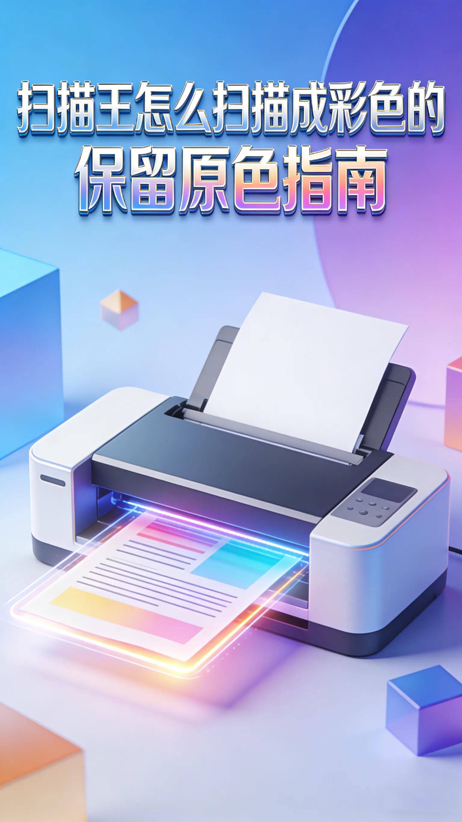 扫描全能王彩色扫描全攻略：2步保留原色，告别黑白灰