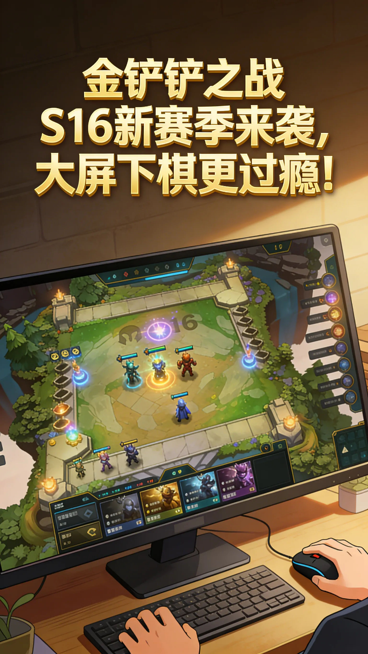 金铲铲之战 S16 新赛季来袭——小屏开局，大屏入画，大屏下棋更过瘾！