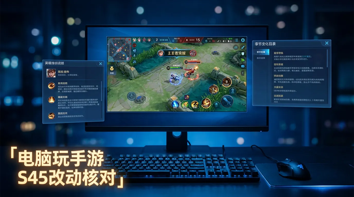 电脑玩手游·S45 改动核对法：一个窗口打，一个窗口查(图1)